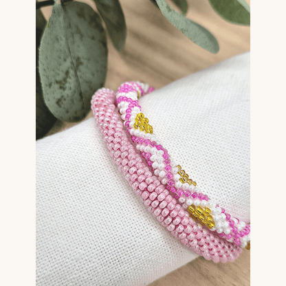 Nepalese bracelet in gold/white