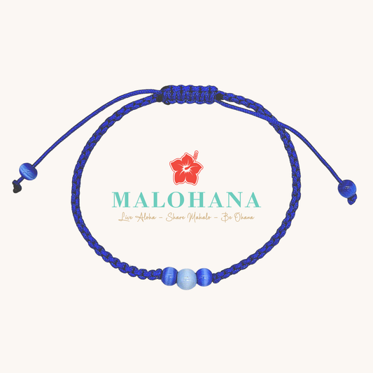 Gewebtes Nepalesisches Herrenarmband – Blau