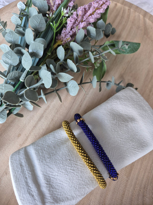 Nepal-Armband in Blau, liebevoll gefertigt, nachhaltiges Geschenk, Kollektion Mahalo von Malohana