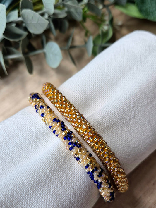 Gold-Kupfer Nepal-Armband, liebevoll gefertigt, nachhaltiges Geschenk, Malohana