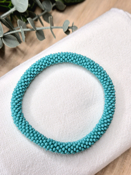Nepal-Armband in Türkis, liebevoll gefertigt, nachhaltiges Geschenk, Kollektion Mahalo von Malohana