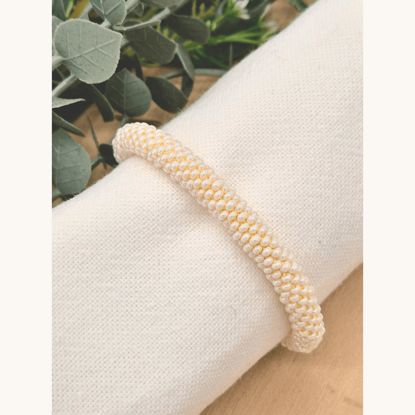 Nepalesisches Armband – Creme
