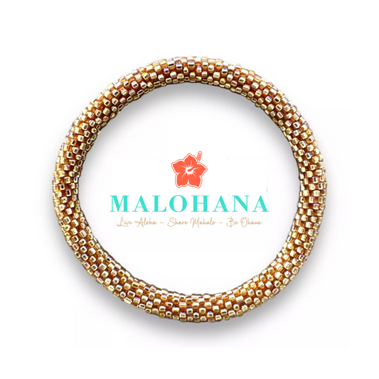 Nepal-Armband in Gold/Kupfer, handgemacht, einzigartiges Accessoire, Kollektion Mahalo