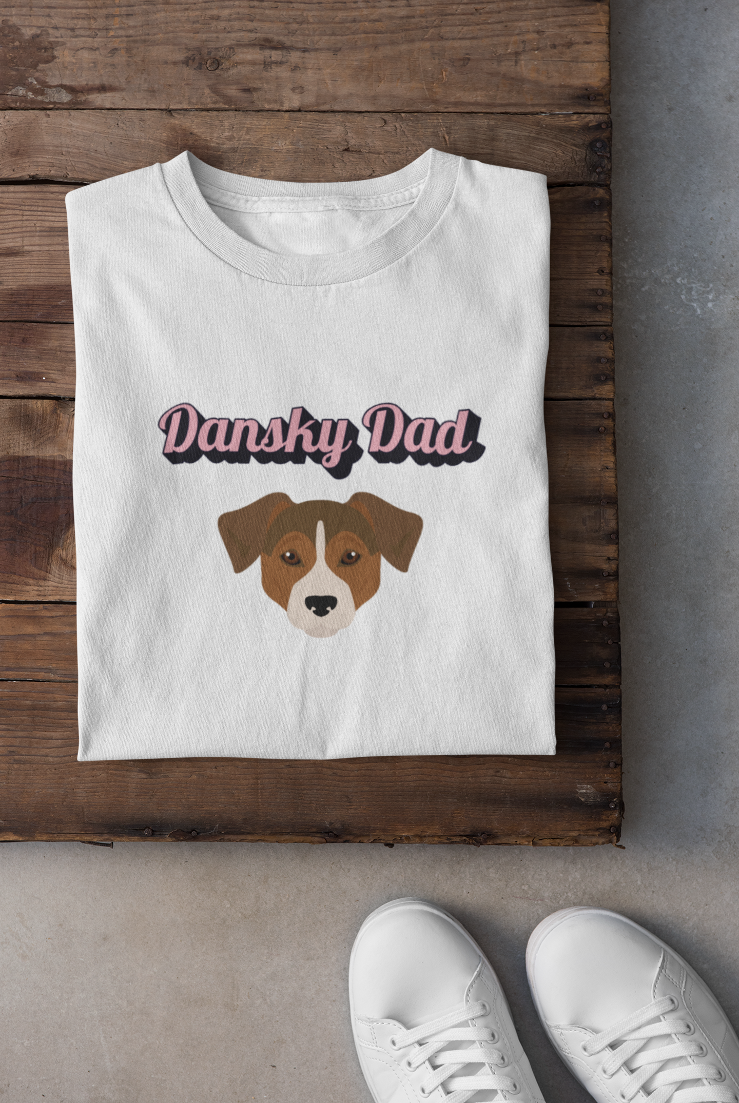Dansky Dad T-Shirt, Mädchenmodell, liebevolles Statement für Hundefreunde, Malohana