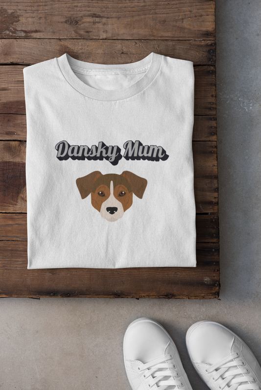 Dansky Mum T-Shirt, Jungenmodell, liebevolles Geschenk für stolze Hundebesitzerinnen, Malohana