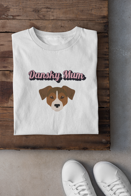 Dansky Mum T-Shirt, Mädchenmodell, Statement für Hundefreundinnen, Malohana