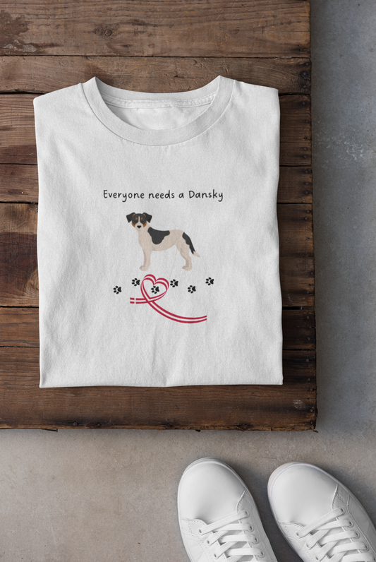 T-Shirt „Jeder braucht einen Dansky“, Liebe auf vier Pfoten, Solo-Ansicht, Geschenk für Hundefans, Malohana