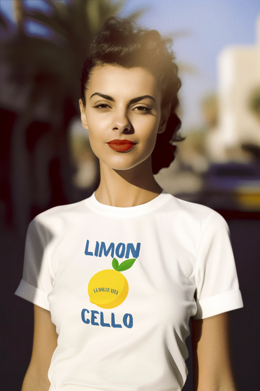 Limoncello – La Dolce Vita Shirt, Solo-Ansicht, Zitronenmotiv, italienisches Lebensgefühl, Malohana