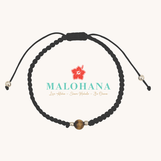 Gewebtes Nepalesisches Herrenarmband – Schwarz - Malohana