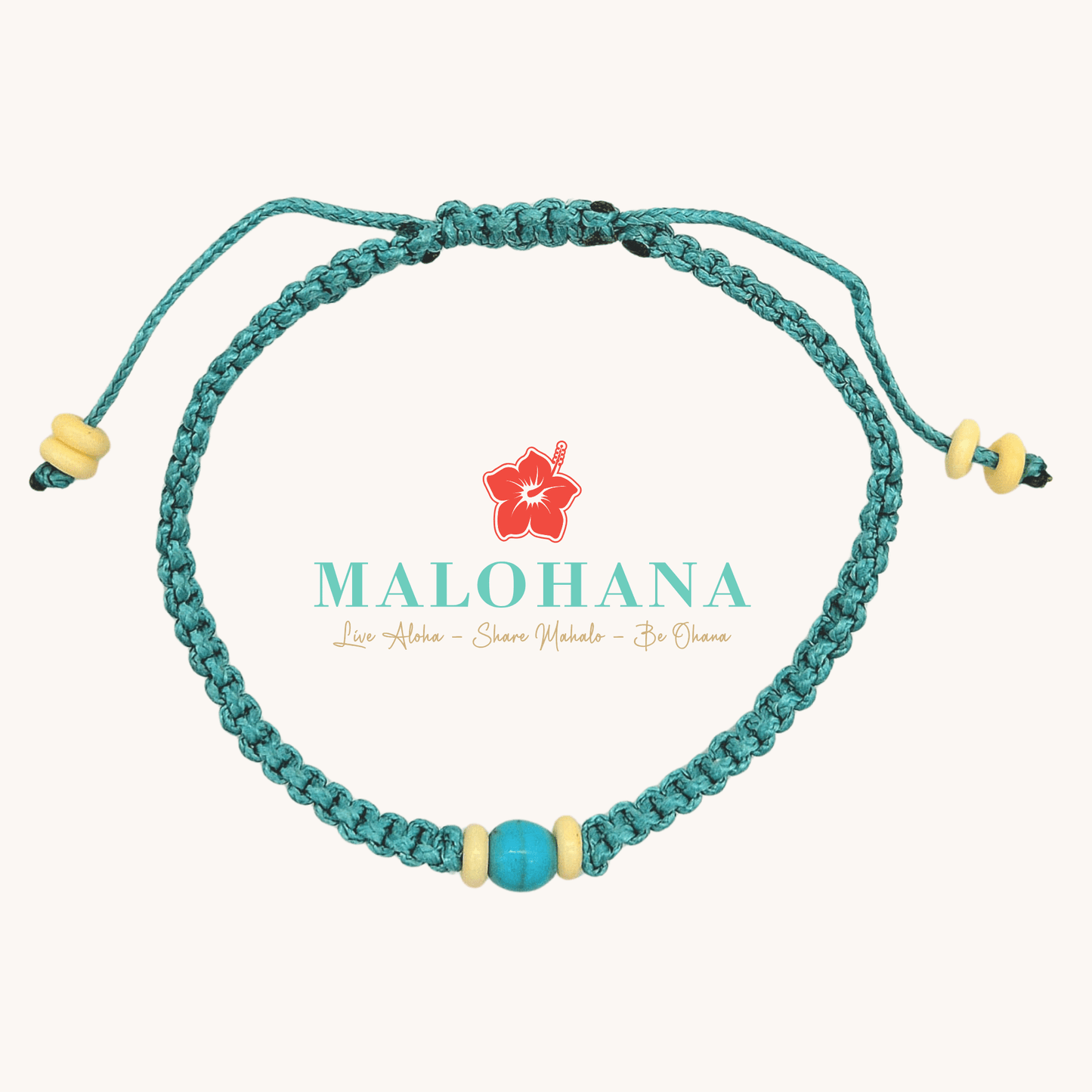 Gewebtes Nepalesisches Herrenarmband – Tuerkis - Malohana