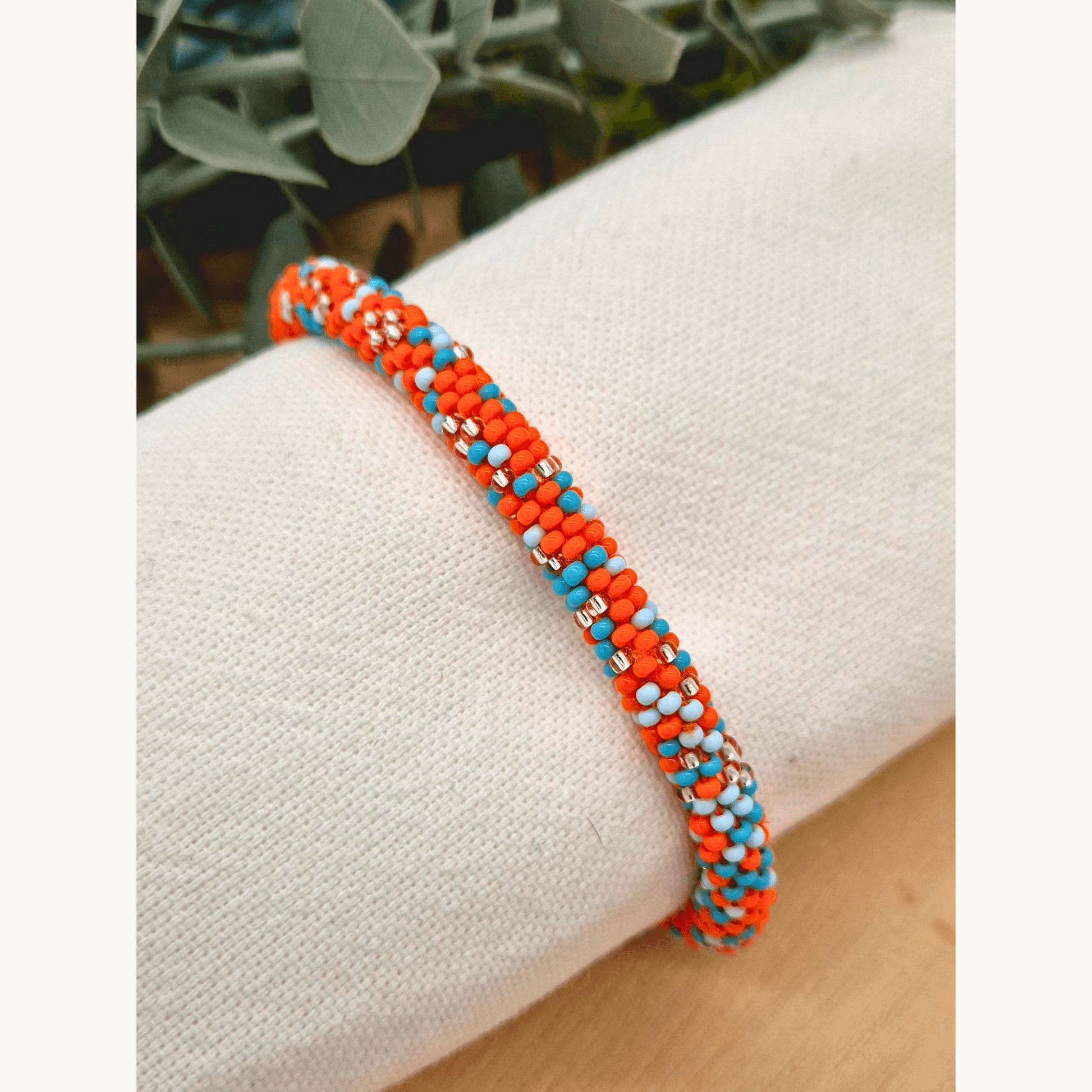 Nepalesisches Armband – Koralle & Tuerkis - Malohana