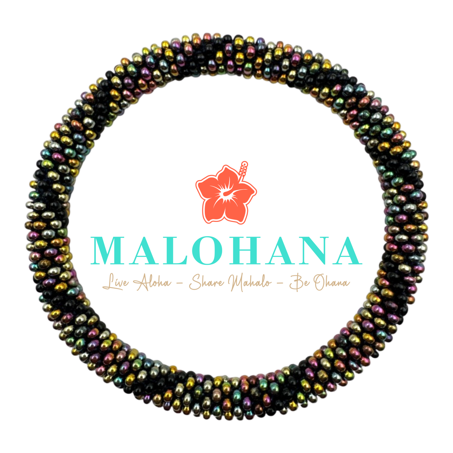 Nepalesisches Armband – Schwarz/Bunt - Malohana