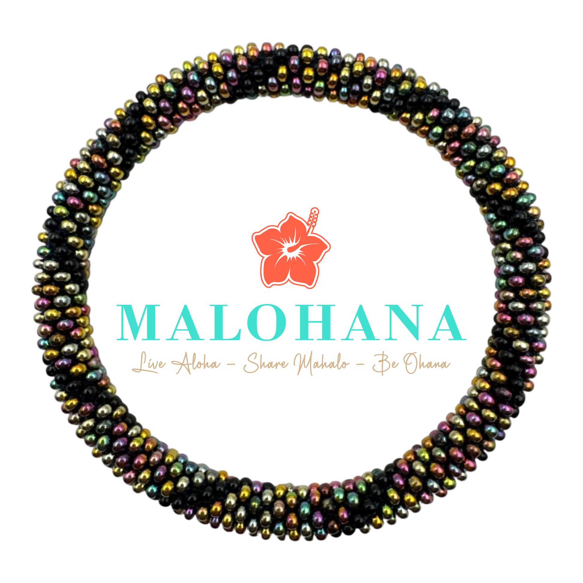 Nepalesisches Armband – Schwarz/Bunt - Malohana